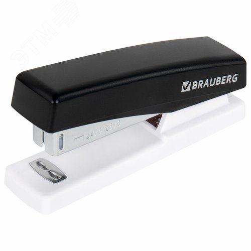 Изображение товара Степлер №24/6, 26/6 BRAUBERG ''STYLE'', до 25 листов, черный, 272747 (шт)