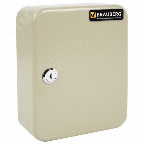 Изображение товара Шкафчик (Ключница) на 20 ключей 200 х 80 х 160 мм, с замком, + 20 брелоков, серый (шт)