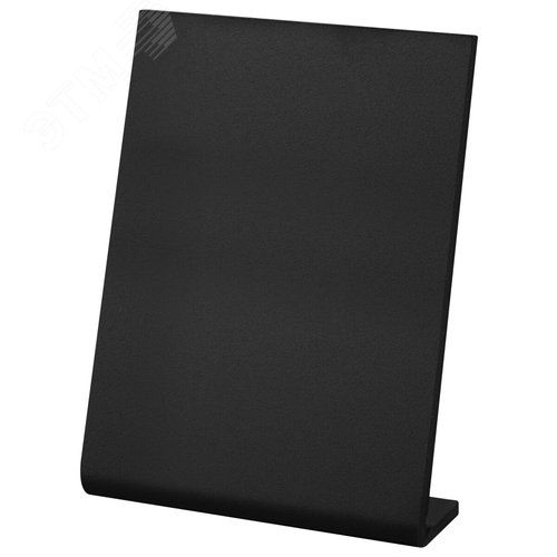 Изображение товара Табличка меловая настольная А4 (21x29,7 см), L-образная, вертикальная, ПВХ, ЧЕРНАЯ, BRAUBERG, 291292 (шт)