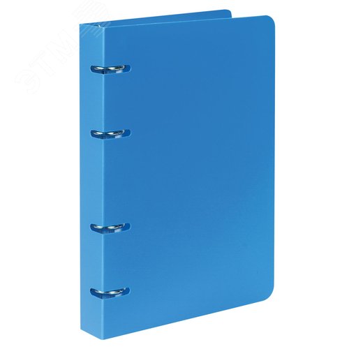 Изображение товара Тетрадь на кольцах А5 160х215мм, 80л, пластик, клетка, BRAUBERG, Голубой, 403251 (шт)