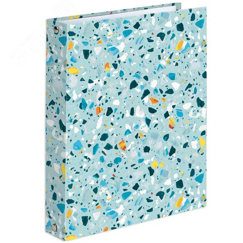 Изображение товара Тетрадь на кольцах А5 175х215мм, 120л, твердый картон, клетка, BRAUBERG, Абстракция, 404077 (шт)