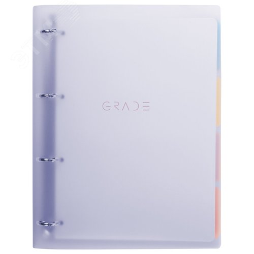 Изображение товара Тетрадь на кольцах БОЛЬШАЯ 305х235мм А4, 120л, пластик, с разделителями, BRAUBERG, Фиолетовый,404623 (шт)