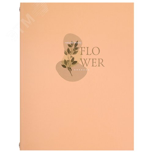 Изображение товара Тетрадь на кольцах А5 175х215мм, 120л, твердый картон, клетка, BRAUBERG, Pastel Flower, 404710 (шт)