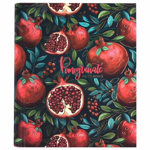 Изображение товара Тетрадь на кольцах А5 175х215мм, 120л, твердый картон, фольга, клетка, BRAUBERG, Pomegranate, 404720 (шт)