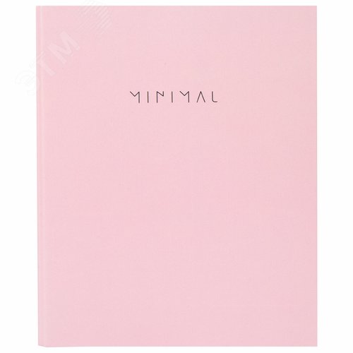 Изображение товара Тетрадь на кольцах А5 175х215мм, 120л, твердый картон, клетка, BRAUBERG Minimal pink, 404998 (шт)