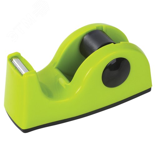 Изображение товара Диспенсер для клейкой ленты BRAUBERG настольный утяжеленный средний, салатовый, 11,8*5*5см, 440143 (шт)