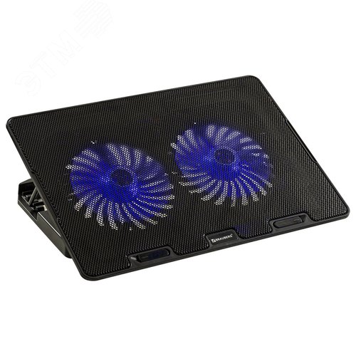 Изображение товара Подставка для ноутбука с охлаждением, 2xUSB-A порта, LED подсветка, 352 х 252мм (шт)