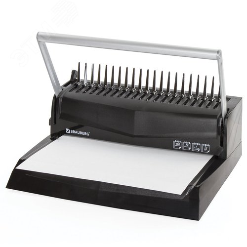 Изображение товара Переплетная машина д/пласт. пружины BRAUBERG B12, пробивает до 12л, сшивает до 450л, 530959 (шт)