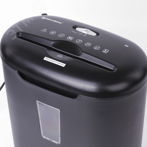 Изображение товара Уничтожитель (шредер) S6, 3 уровень секретности, фрагменты 5 х 34 мм, 6 листов, 16 л (шт)