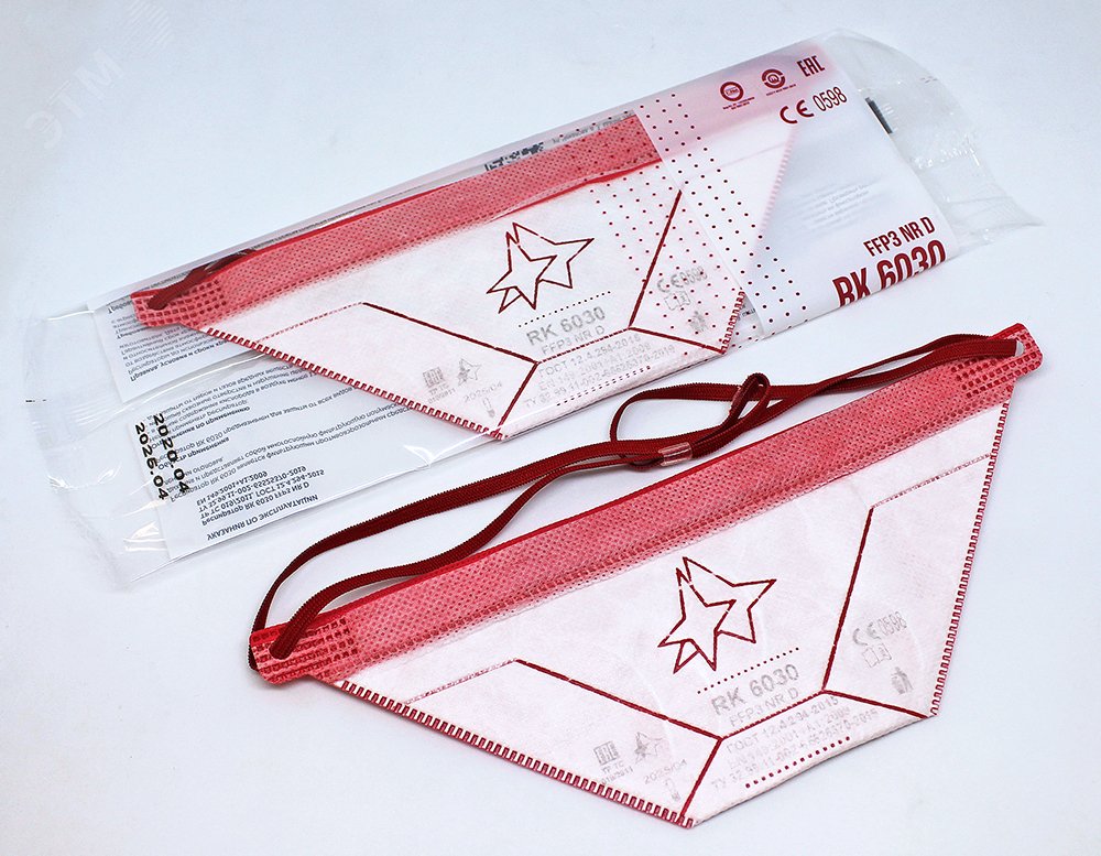 Изображение товара Респиратор RK 6030 FFP3 NR D без клапана защита от аэрозолей