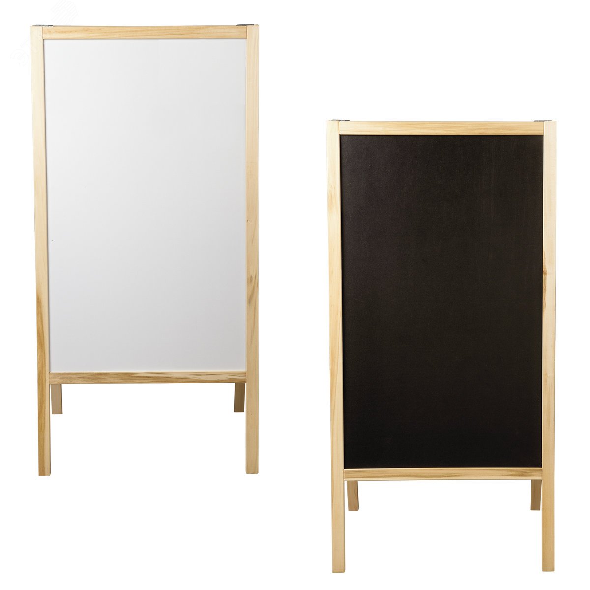 Изображение товара Доска-штендер двусторонняя для мела и магнитно-маркерная (54х109cм), черная/белая, STAFF, 236889 (шт)