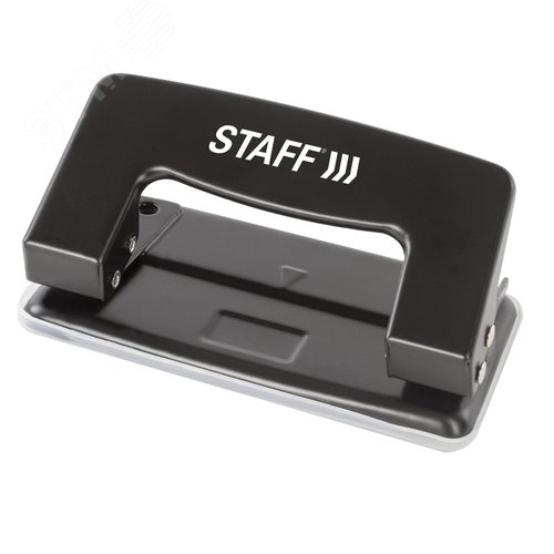 Изображение товара Дырокол металлический STAFF EVERYDAY, до 10 листов, без линейки, черный, 224647 (шт)