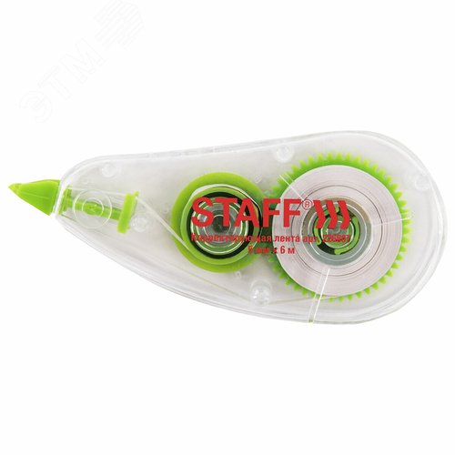 Изображение товара Корректирующая лента STAFF College 5мм х 6м, корпус прозрачный, блистер, 226807 (шт)