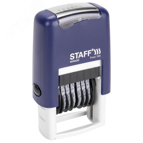 Изображение товара Нумератор 6-разрядный STAFF, оттиск 22х4 мм, ''Printer 7836'', 237434 (шт)