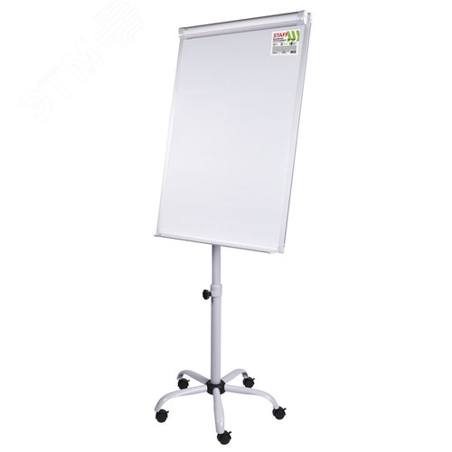 Изображение товара Доска-флипчарт магнитно-маркерная 70x100см, передвижная, на пятилучии, STAFF, 238003 (шт)