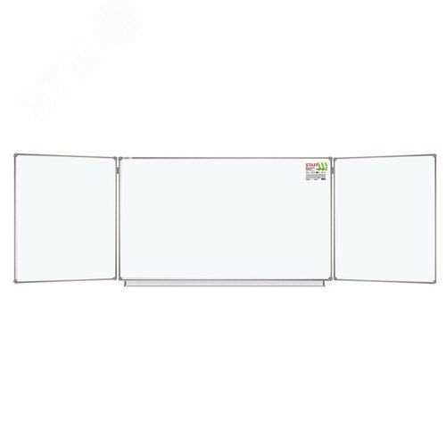 Изображение товара Доска магнитно-маркерная 3-х элементная 100х150/300см, 5 рабочих поверхн., белая, STAFF, 238010 (шт)