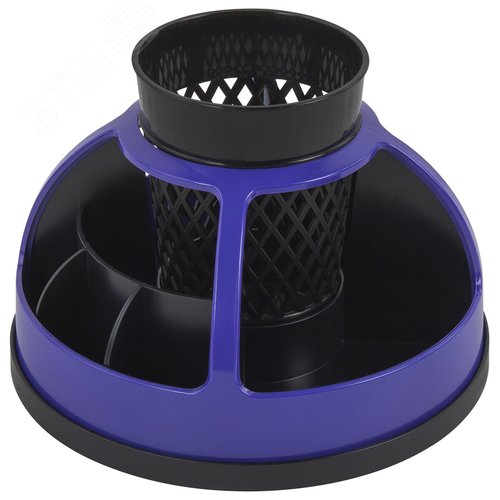 Изображение товара Подставка-органайзер STAFF Attraction, 9 отделений, вращающаяся, черная/фиолетовая, 238320 (шт)