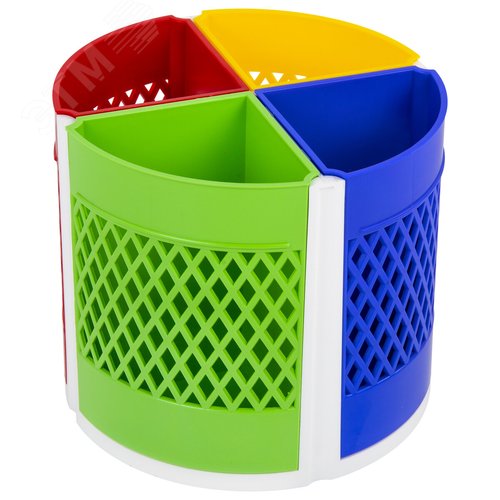 Изображение товара Подставка-органайзер STAFF Octet, 4-8 отделений (трансформер), вращающаяся, разноцветная, 238322 (шт)