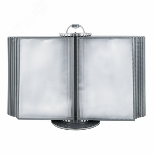 Изображение товара Демосистема настольная на 30 панелей, с 30 серыми панелями А4, вращающаяся, STAFF, 238832 (шт)