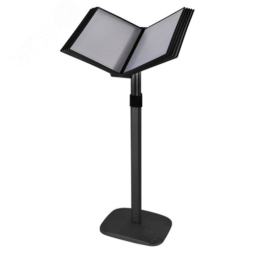 Изображение товара Демосистема напольная на 10 панелей, черные панели А4, регулируемая высота, STAFF, 238335 (шт)