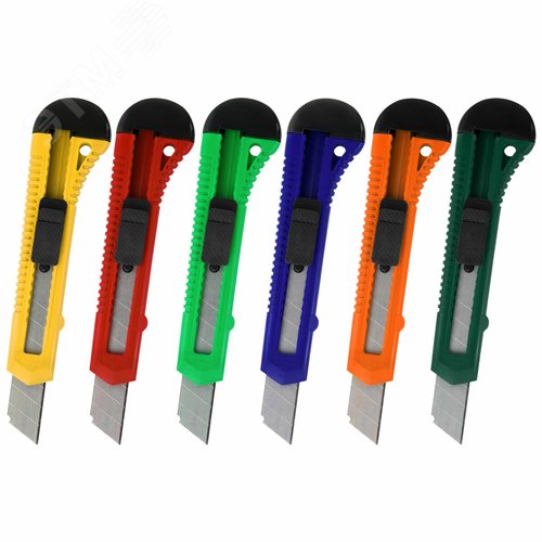 Изображение товара Нож канцелярский 18 мм комплект ''5 шт + 1 шт В подарок'', фиксатор, блистер, EVERYDAY (шт)