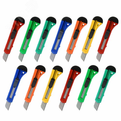 Изображение товара Нож канцелярский 18 мм комплект ''10 шт + 3 шт В подарок'', фиксатор, EVERYDAY (шт)