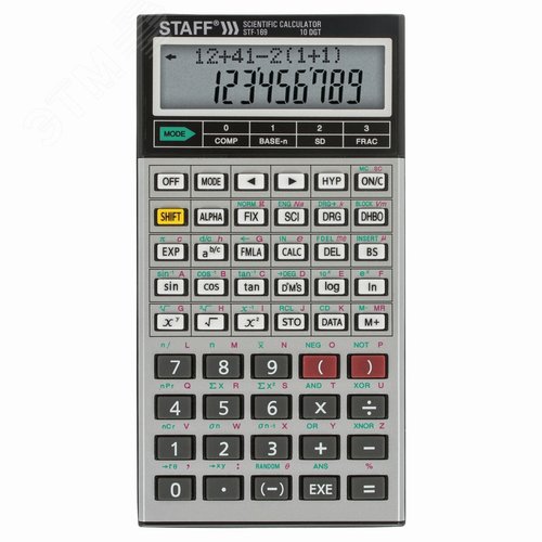 Изображение товара Калькулятор инженерный STF-169 (143 х 78 мм), 242 функции, 10+2 разрядов (шт)