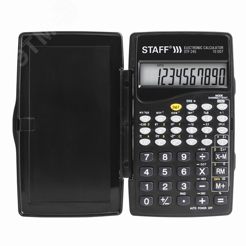 Изображение товара Калькулятор инженерный STF-245 (120 х 70 мм), 128 функций, 10 разрядов (шт)
