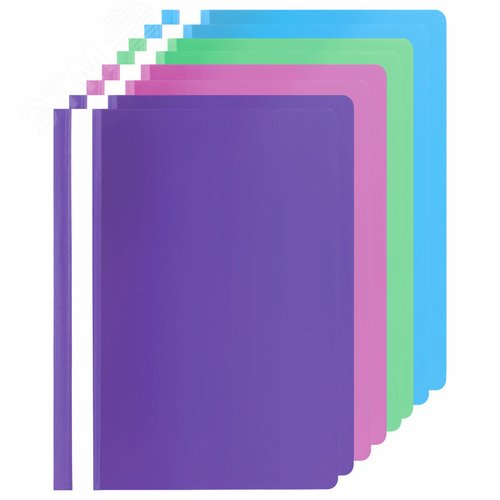 Изображение товара Папка-скоросшиватель, КОМПЛЕКТ 8шт (голуб.,фиол.,салат.,роз.), ВЫГОДНАЯ УПАКОВКА, А4, STAFF, 271952 (шт)