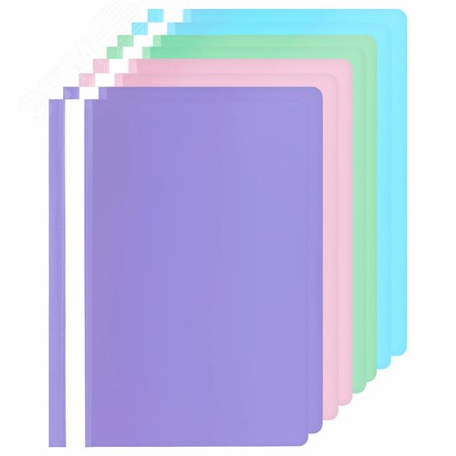 Изображение товара Папка-скоросшиватель, КОМПЛЕКТ 8шт (аквамар,мята,лилов,персик), ВЫГОДНАЯ УПАКОВКА, А4, STAFF, 271953 (шт)