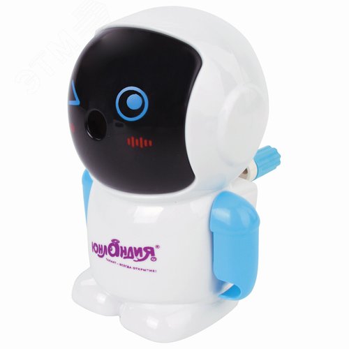 Изображение товара Точилка механическая ЮНЛАНДИЯ ''Юнландик в Космосе'', корпус белый с голубым, 228486 (шт)