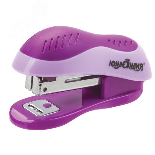 Изображение товара Степлер №10 МИНИ ЮНЛАНДИЯ, до 15 листов, с антистеплером, эргономичный, фиолетовый, 228492 (шт)