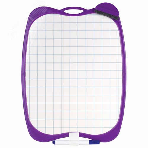 Изображение товара Доска двусторонняя маркерная A4 190х270мм, БЕЛАЯ/КЛЕТКА, с маркером и стирателем, ЮНЛАНДИЯ, 236898 (шт)