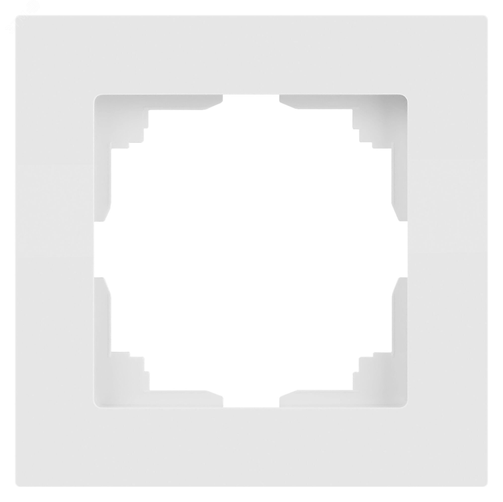 Изображение товара Рамка для розеток и выключателей 1 пост белый матовый пластик Intro Accent 6-501-01М (шт)