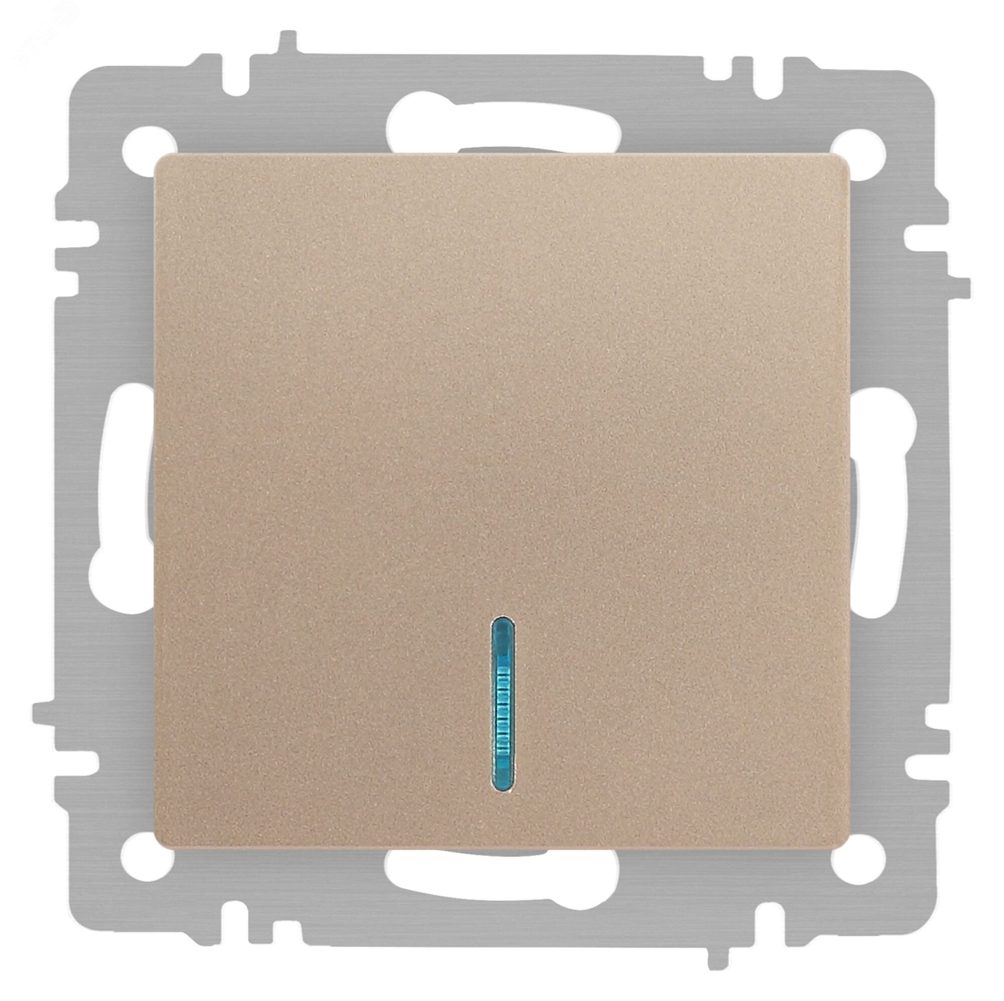 Изображение товара Выключатель Intro Accent 6-102-04 с подсветкой, 10А, шампань