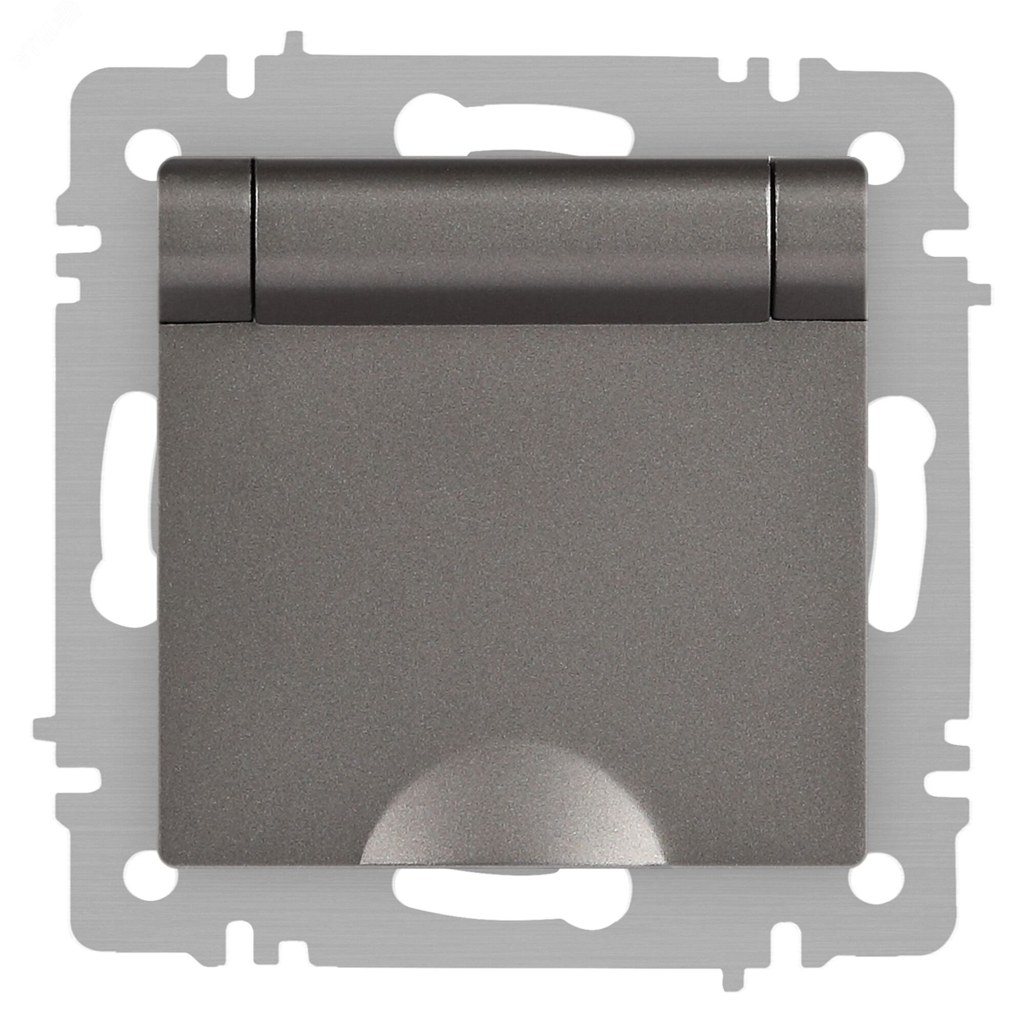 Изображение товара Розетка однофазная скрытого монтажа с заземлением 16А IP20 Титан Intro Accent