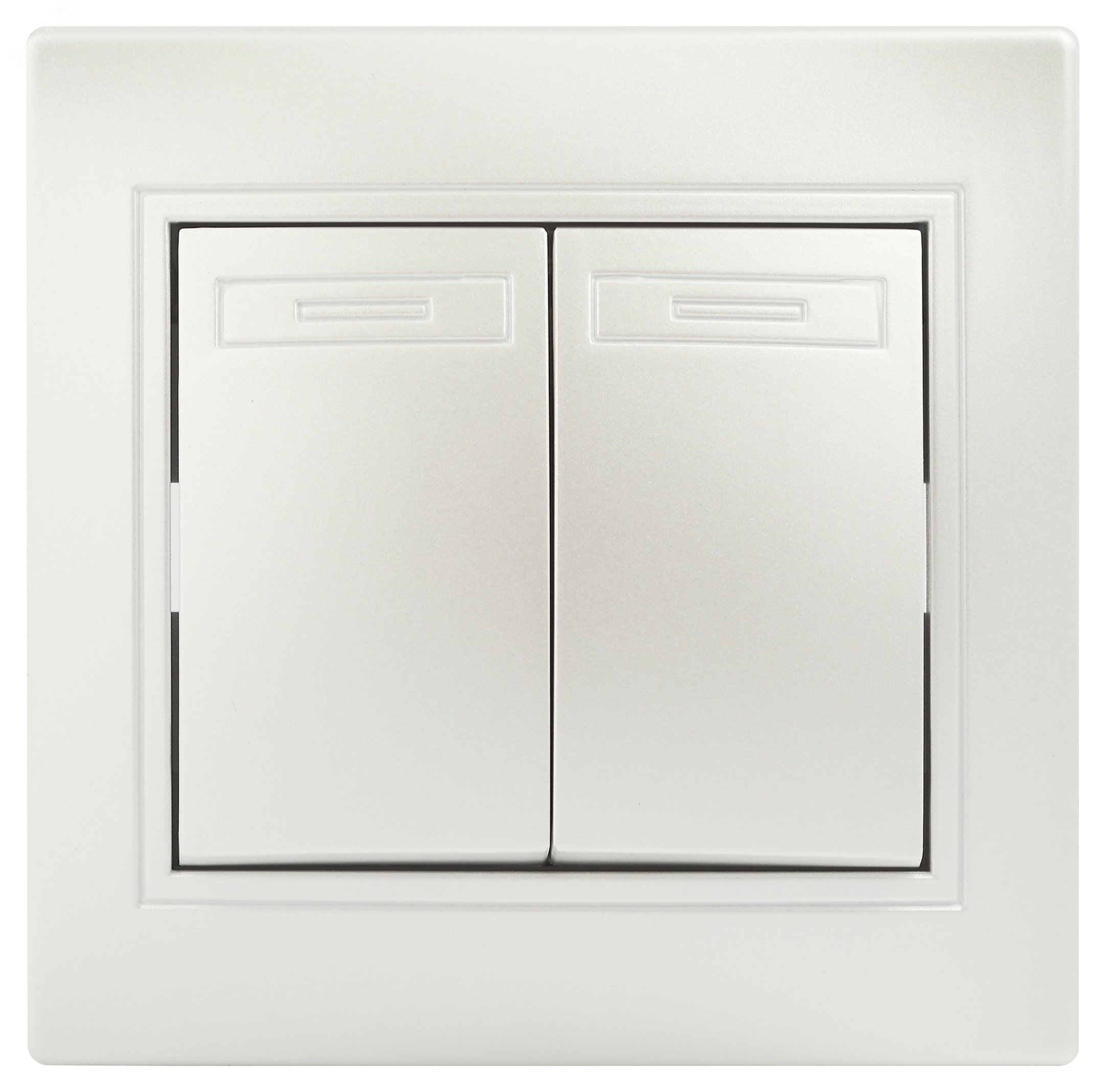 Изображение товара Выключатель двухклавишный IP20 для скрытого монтажа Intro Plano 1-104-06