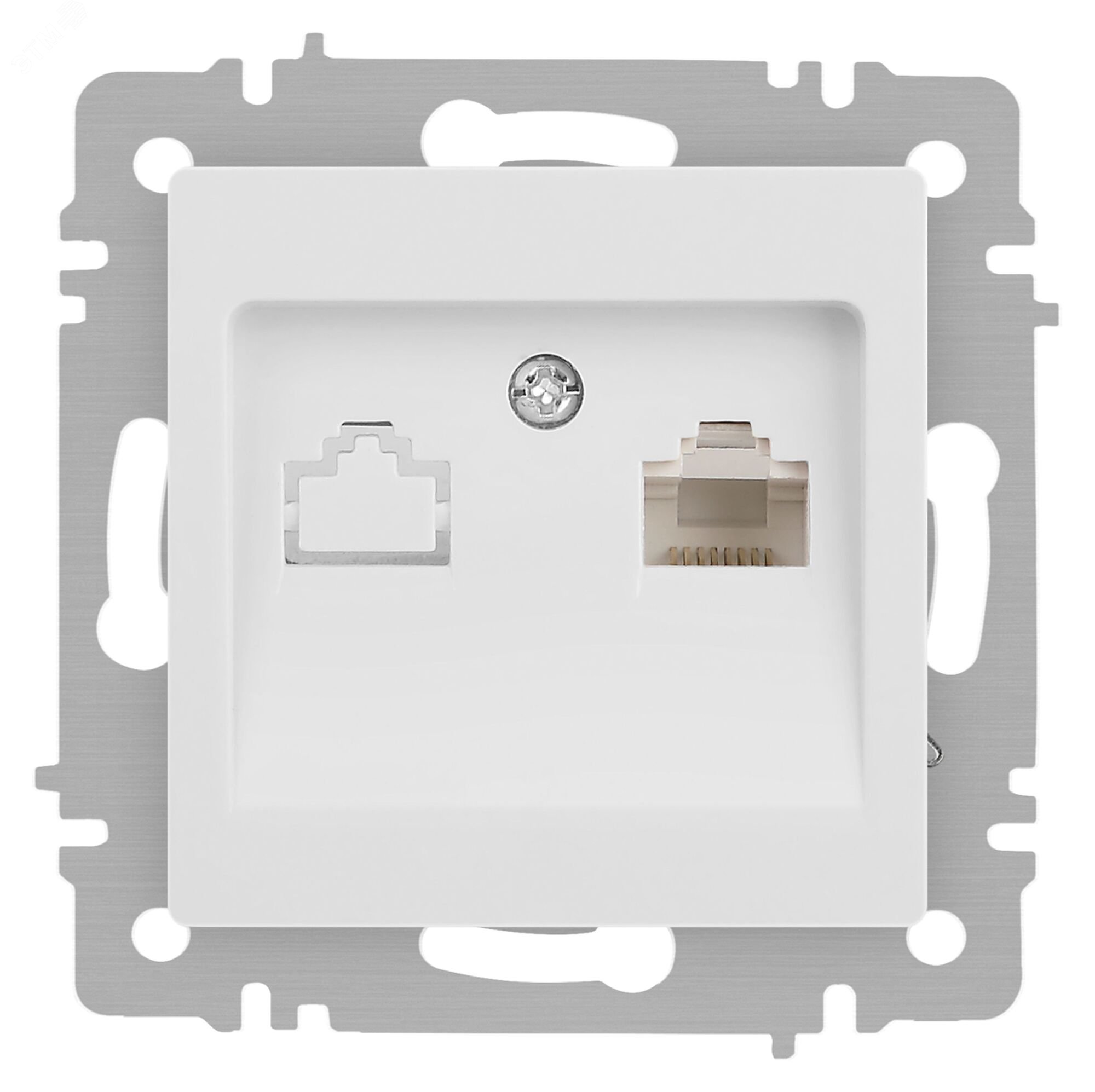 Изображение товара Розетка информационная RJ45 IP20 белый матовый для скрытой установки Intro Accent 6-303-01М