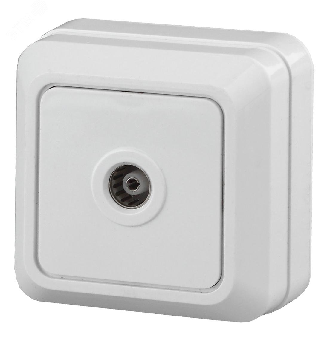 Изображение товара Розетка TV одиночная, ОУ, Quadro, белый, 2-301-01 (шт)