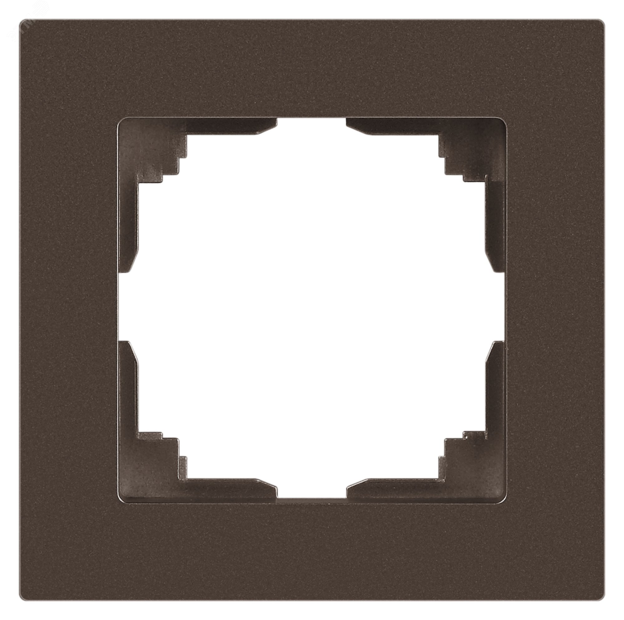 Изображение товара Рамка для розеток и выключателей 1-постовая бронза Intro Accent
