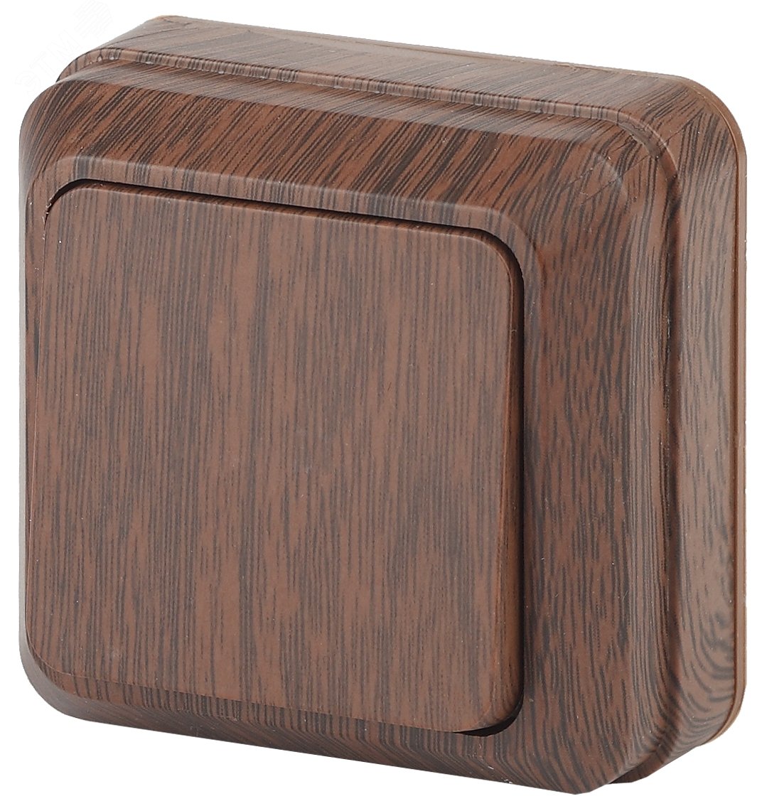 Изображение товара Выключатель одноклавишный наружный венге 10А 250В Intro Quadro 2-101-10