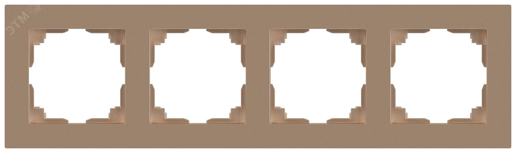 Изображение товара Рамка для розеток и выключателей 4-поста Intro Accent шампань пластик