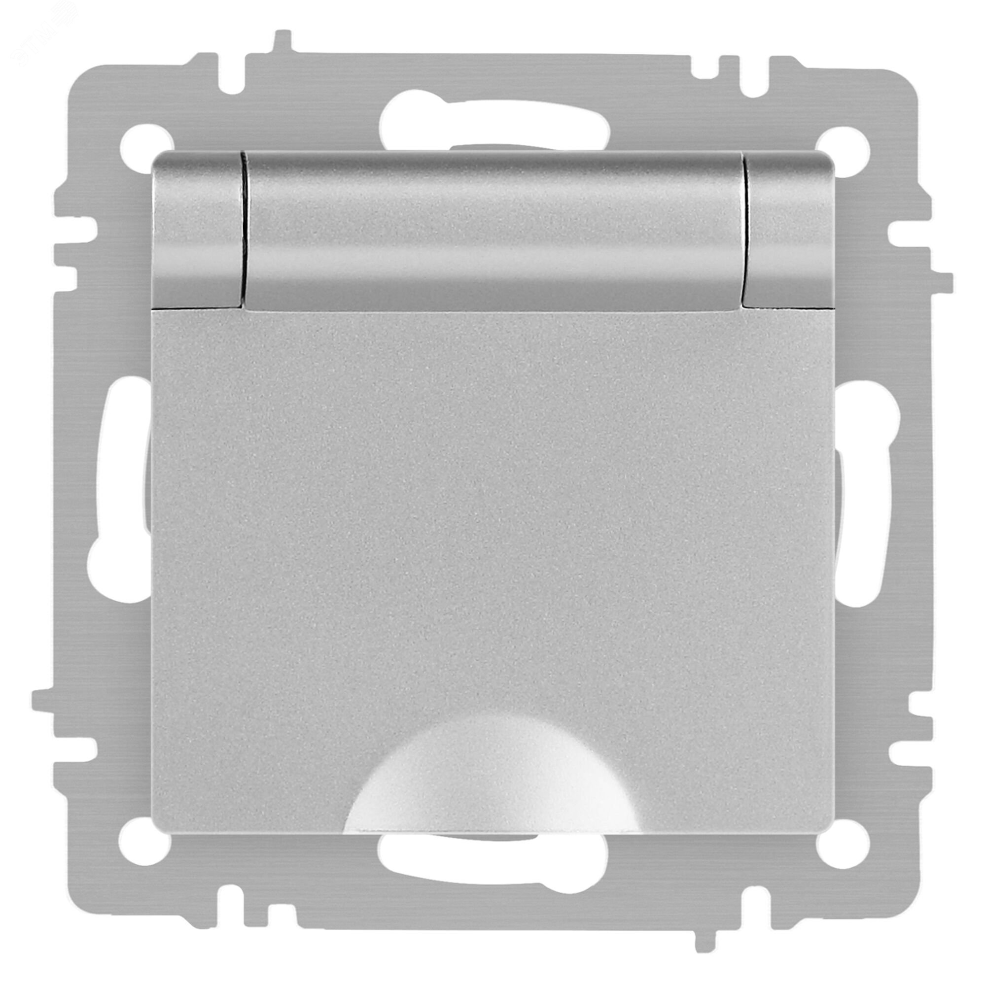 Изображение товара Розетка скрытого монтажа Intro Accent с заземлением 16А 250В IP20 алюминий