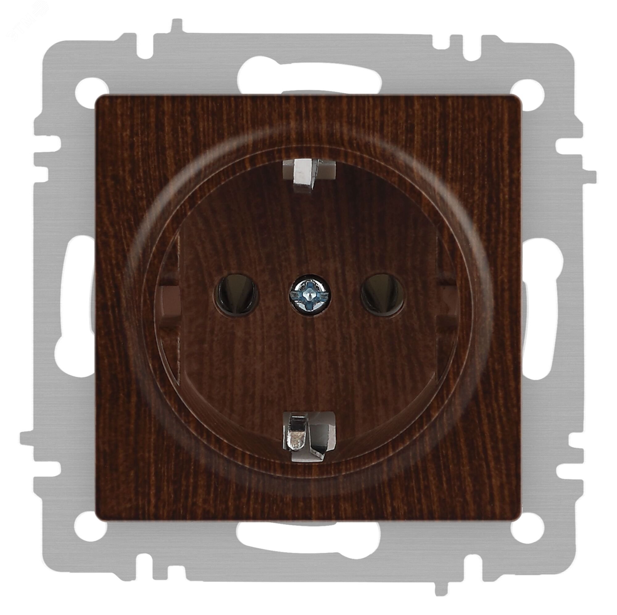 Изображение товара Розетка однофазная скрытого монтажа Intro Accent 6-202-10 венге IP20 16А