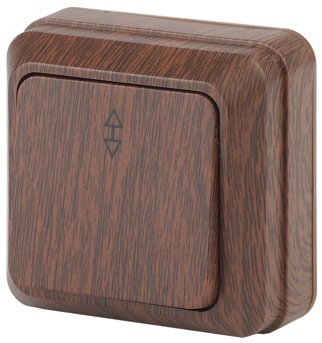 Изображение товара Переключатель Intro Quadro 2-103-10 одноклавишный 10А-250В IP20 венге