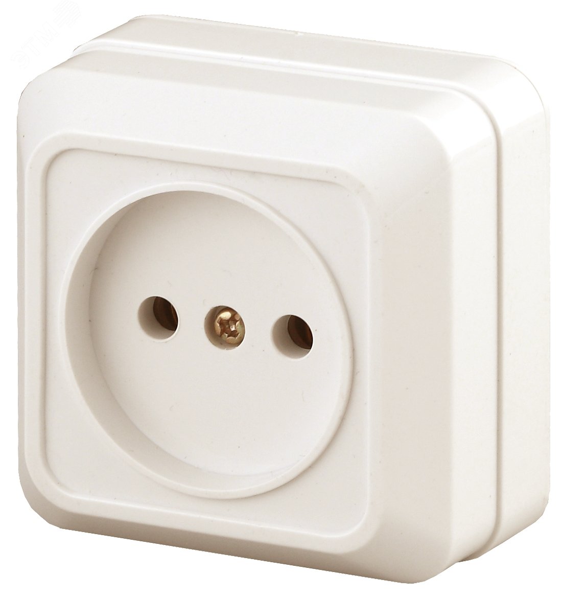 Изображение товара Розетка однофазная наружная открытой установки Intro Quadro 16А 250В IP20 слоновая кость