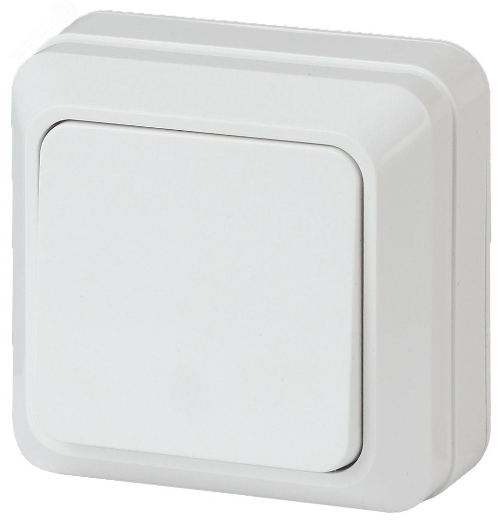 Изображение товара Выключатель одноклавишный наружный белый 10А 250В Intro Quadro 2Э-101-0