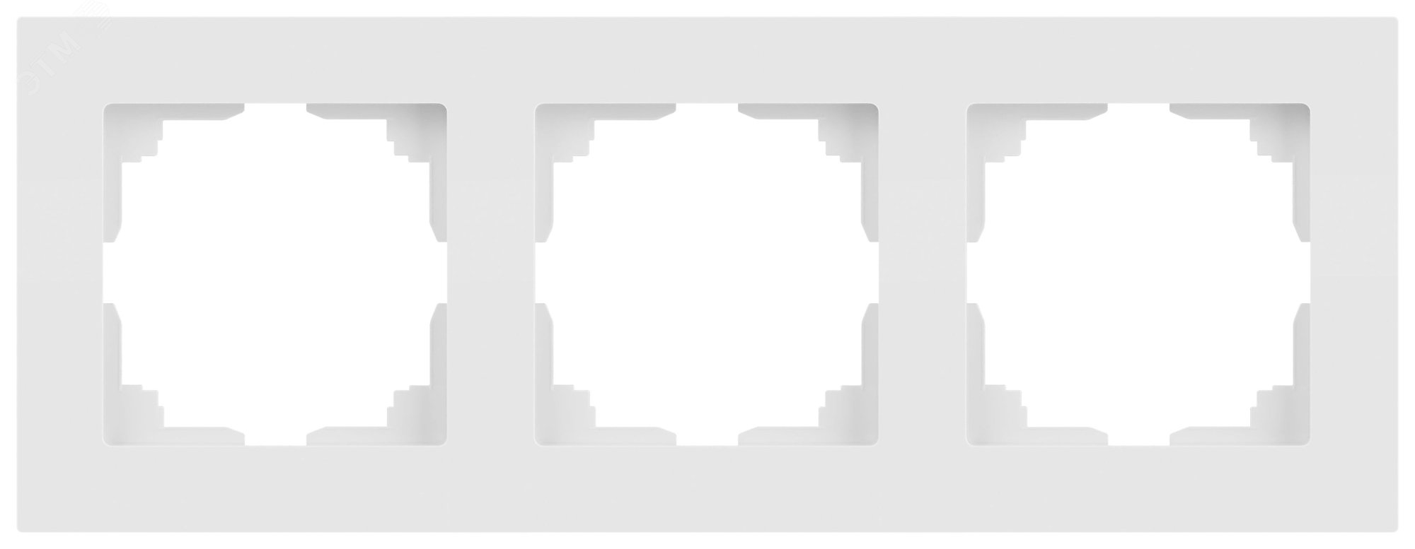Изображение товара Рамка для розеток и выключателей 3 поста белый матовый Intro Accent 6-503-01М