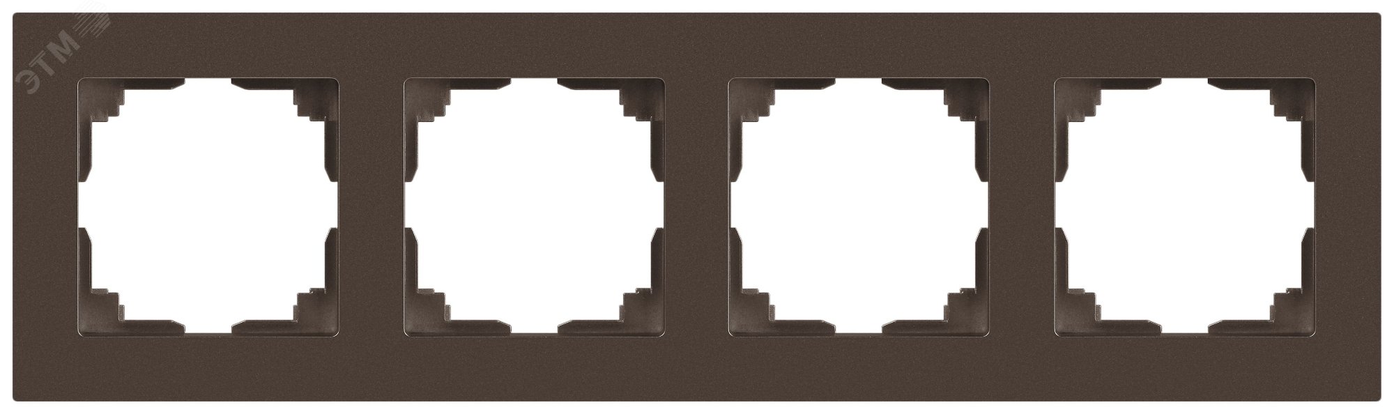 Изображение товара Рамка для розеток и выключателей 4 поста бронзовая Intro Accent 6-504-08