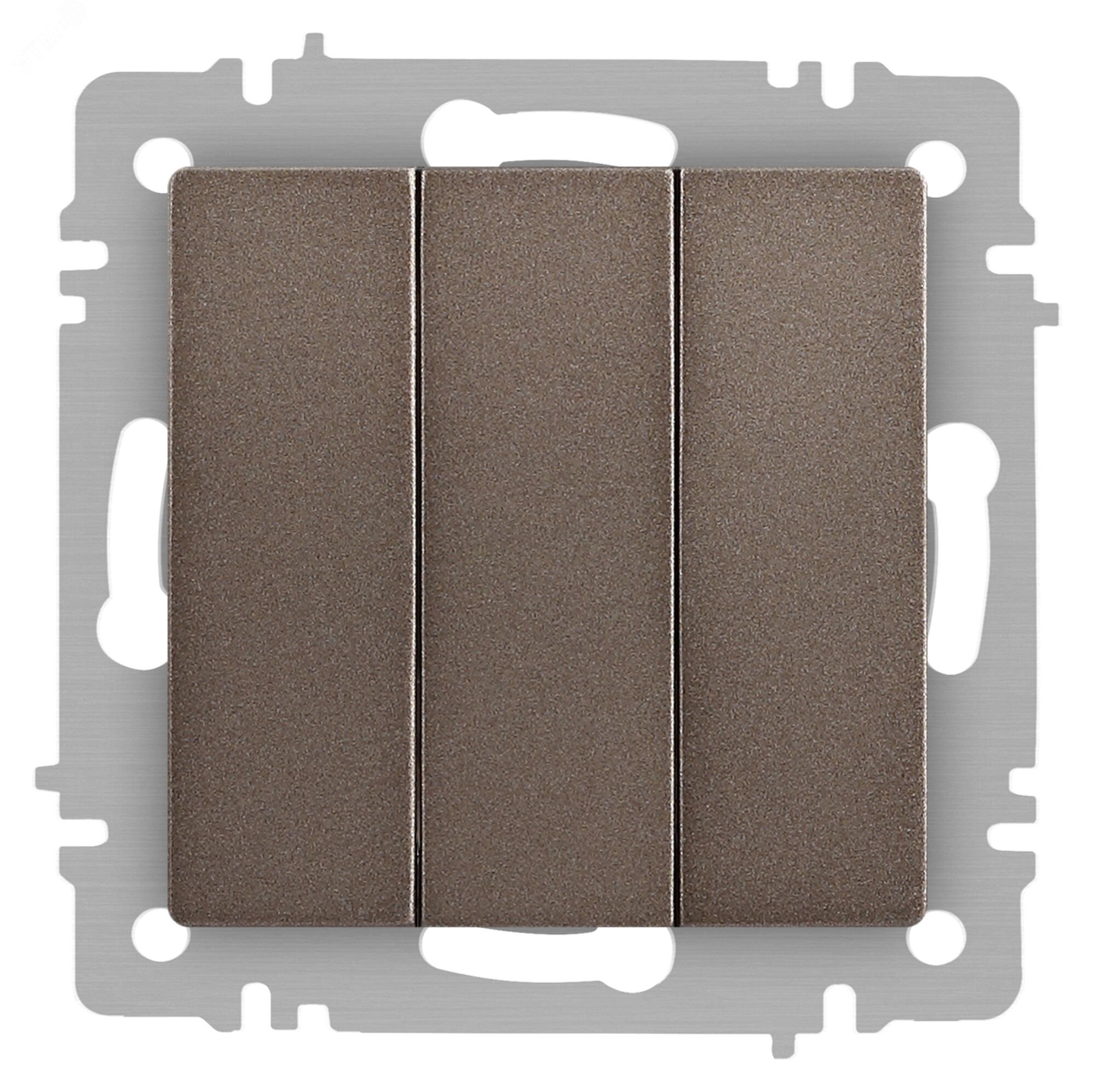 Изображение товара Трёхклавишный скрытый выключатель Intro Accent бронза IP20 250В